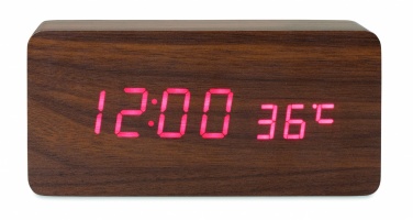 Logo trade promotional merchandise photo of: LED clock/5W wireless charger